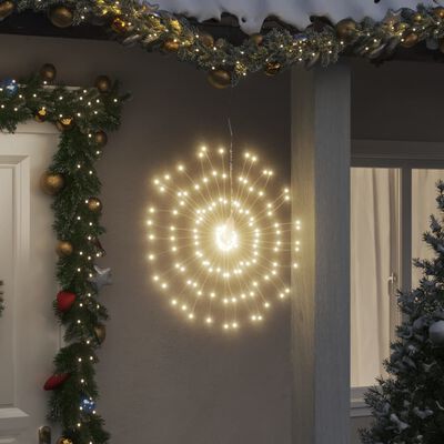 vidaXL Weihnachtsbeleuchtungen Feuerwerk 8 Stk. 140 LEDs Warmweiß 17cm