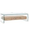 vidaXL Couchtisch Transparent 98×45×31 cm Hartglas