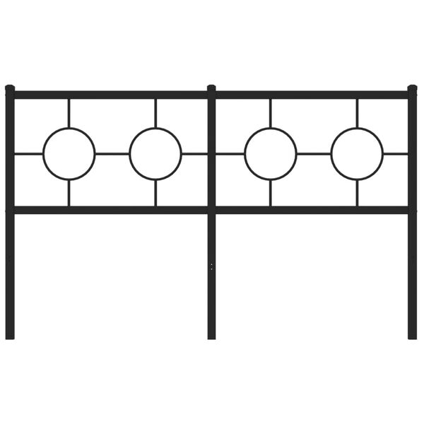 vidaXL Kopfteil Metall Schwarz 135 cm