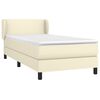 vidaXL Boxspringbett mit Matratze Creme 80x200 cm Kunstleder