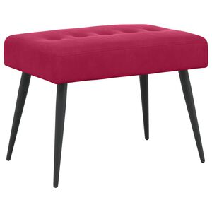 vidaXL Bank mit Knopfheftung Weinrot 60 x 40 x 45 cm Samt