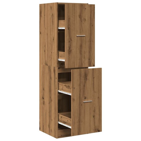 vidaXL Apothekerschrank Artisan-Eiche 40x41x144,5 cm Holzwerkstoff