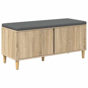 vidaXL Flurbank mit Kissen mit Speicher Sonoma-Eiche 100 x 38 x 46 cm