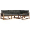 vidaXL Outdoor-Sofagarnitur 4 stk. Natur und Anthrazit