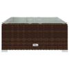 vidaXL 12-tlg. Garten-Lounge-Set mit Kissen Braun Poly Rattan