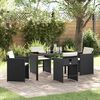 vidaXL Garten Essgruppe 5 pcs Schwarz Poly-Rattan