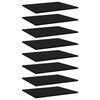vidaXL B&uuml;cherregal-Bretter 8 Stk. Schwarz 60x50x1,5 cm Holzwerkstoff