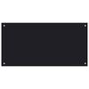 vidaXL K&uuml;chenr&uuml;ckwand Schwarz 100x50 cm Hartglas