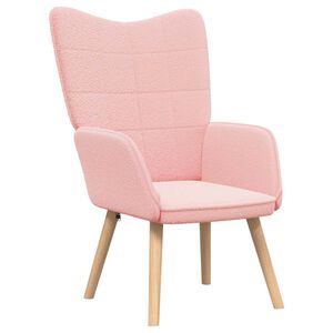 vidaXL Sessel Rosa 62 x 67 x 95,5 cm Sherpa-Stoff