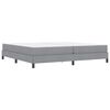 vidaXL Boxspringbett mit Matratze Hellgrau 200 x 200 cm Stoff