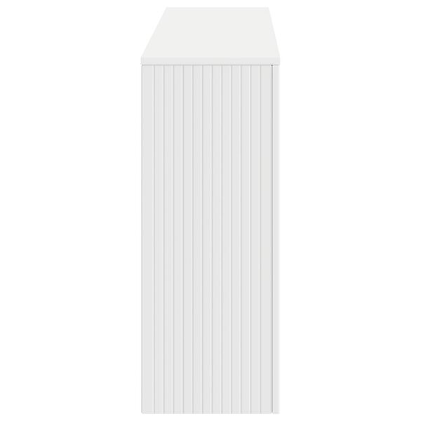 vidaXL Konsolentisch Gestreift Wei&szlig; 155 x 29 x 74 cm Holzwerkstoff