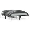 vidaXL Bettgestell Metall Schwarz 140x200 cm