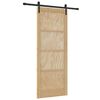 vidaXL Schiebet&uuml;r Natur 83 x 211 cm Massives Kiefernholz
