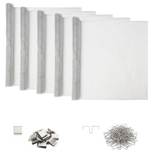vidaXL Lichtschachtabdeckung mit Clips 5 stk. 70 x 130 cm Aluminium