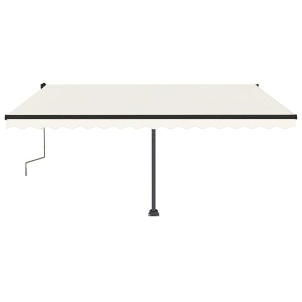 vidaXL Standmarkise Manuell Einziehbar 400x350 cm Creme