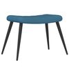 vidaXL Relaxsessel mit Hocker Blau Samt