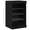 vidaXL LED-Sideboard Schwarz Eichen-Optik 41 x 37 x 67 cm