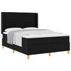 vidaXL Boxspringbett mit Matratze Schwarz 160 x 200 cm Stoff