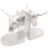 vidaXL Buchst&uuml;tzen 2 stk. Silber 21,5 x 15,5 x 20 cm Aluminium
