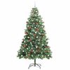 vidaXL K&uuml;nstlicher Weihnachtsbaum Gr&uuml;n 240 cm PVC und Metall