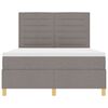vidaXL Boxspringbett mit Matratze Taupe 140 x 190 cm Stoff