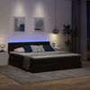 vidaXL Bett mit Stauraum und LED mit LED Schwarz 180 x 200 cm Samt