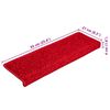 vidaXL Stufenmatten 20 Stk. 65x21x4 cm Rot Rechteckiger Rand