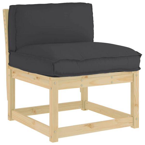 vidaXL Palettenkissen f&uuml;r R&uuml;ckenlehne Schwarz 80 x 40 x 12 cm