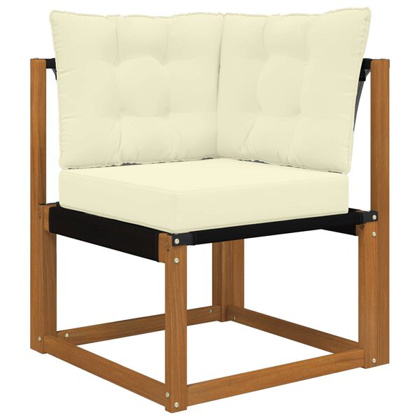 vidaXL Sofakissen f&uuml;r drau&szlig;en 3 pcs Creme Polyester