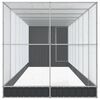 vidaXL Voliere mit Erweiterung Silbern 830x203x216 cm Stahl