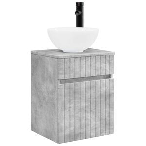 vidaXL Wandmontierte Waschbecken-Vanit&auml;t Betongrau 39 x 41 x 64,5 cm
