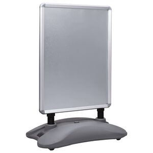 vidaXL A1-Plakatst&auml;nder Wasserbef&uuml;llbar Grau Aluminiumlegierung