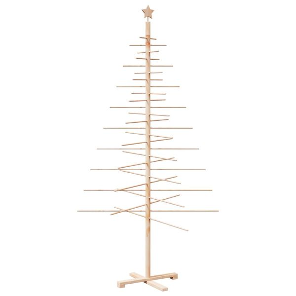 vidaXL Weihnachtsbaum Holz zum Schmücken 210 cm Massivholz Kiefer