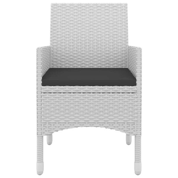 vidaXL 9-tlg. Garten-Essgruppe mit Kissen Poly Rattan und Glas