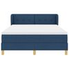 vidaXL Boxspringbett mit Matratze mit Kopfteil Blau 140 x 190 cm Stoff