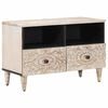 vidaXL TV-Schr&auml;nk Wei&szlig; 70 x 33,5 x 46 cm Massivholz Mango