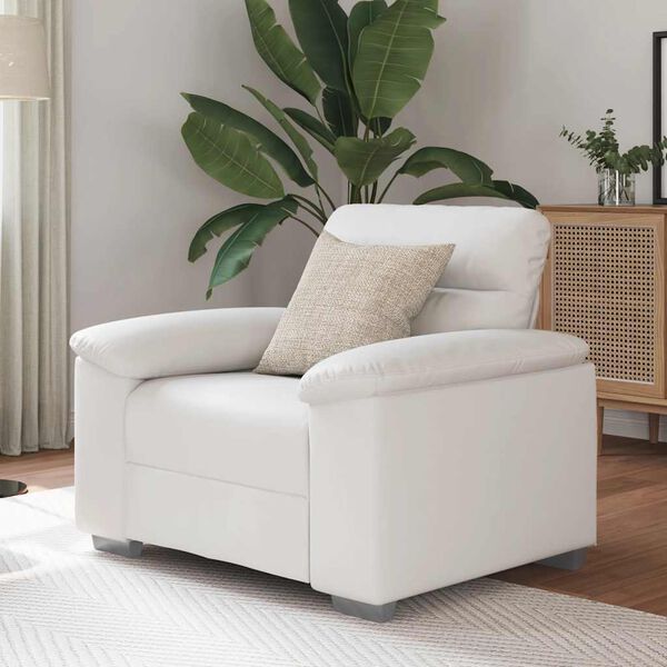 vidaXL Sessel Wei&szlig; 100x81x84 cm Kunstleder