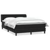 vidaXL Boxspringbett mit Matratze Schwarz 140x220 cm Samt