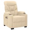 vidaXL Massagesessel mit Aufstehhilfe Creme Stoff