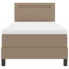 vidaXL Boxspringbett mit Matratze Cappuccino 90 x 190 cm Kunstleder
