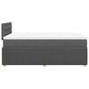 vidaXL Boxspringbett mit Matratze Dunkelgrau 120x200 cm Stoff