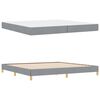vidaXL Boxspringbett mit Matratze Hellgrau 200 x 200 cm Stoff