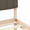 vidaXL Bettgestell mit gepolstertem Kopfteil Taupe 80 x 200 cm