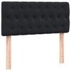 vidaXL Boxspringbett mit Matratze Schwarz 100x220 cm Samt