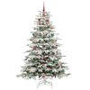 vidaXL K&uuml;nstlicher klappbarer Weihnachtsbaum Wei&szlig; 180 cm PE und PVC