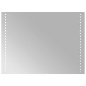 vidaXL LED-Badezimmerspiegel Transparent 80 x 60 cm Geh&auml;rtetes Glas