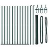 vidaXL Sechseckzaun mit Betonsockel 25 x 1,6 m PVC-beschichteter Stahl