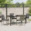 vidaXL Garten Essgruppe mit Kissen 5 pcs Grau Poly-Rattan
