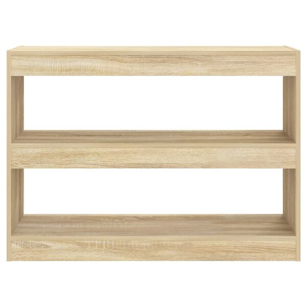 vidaXL Bücherregal/Raumteiler Sonoma-Eiche 100x30x72 cm