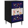 vidaXL Nachttisch MAINZ Schwarz Eichen-Optik 36 x 33 x 61 cm